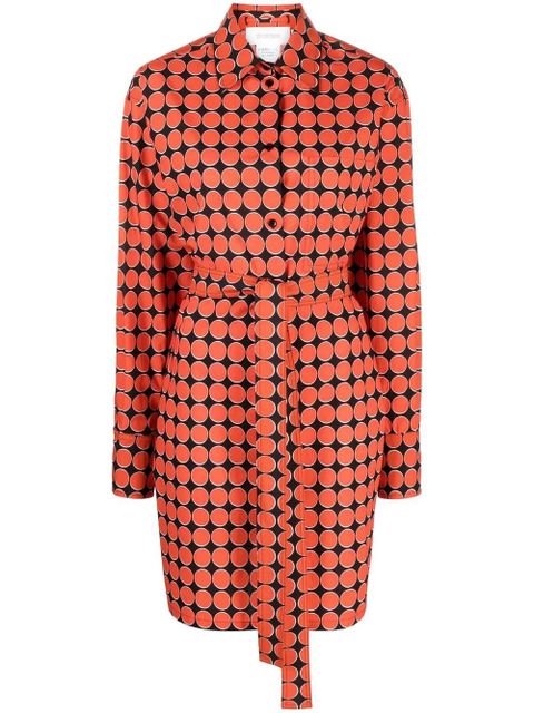 Sportmax monogram-print shirt dress - Black - zdjęcie produktu nr 2