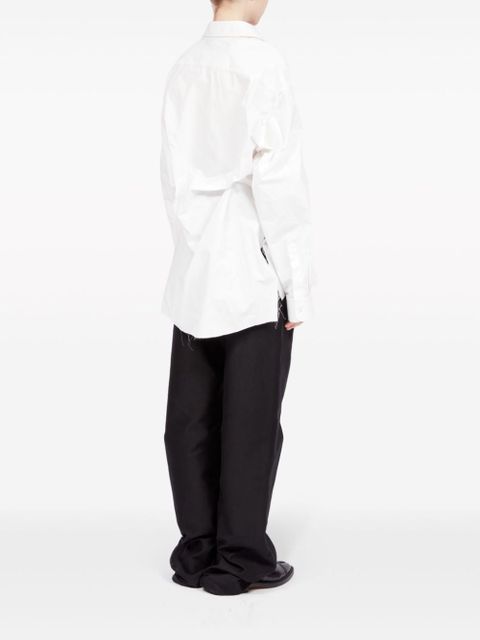 Maison Margiela asymmetric gathered shirt - White