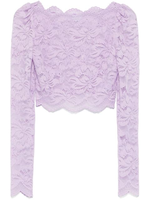 Rabanne lace crop top - Purple - zdjęcie produktu nr 1