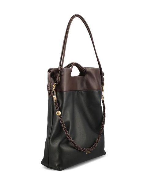 LOEWE chain-detail leather shoulder bag - Black - zdjęcie produktu nr 2