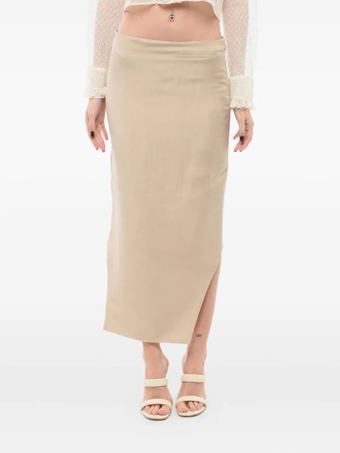 Givenchy asymmetric silk skirt - Neutrals - zdjęcie produktu nr 1