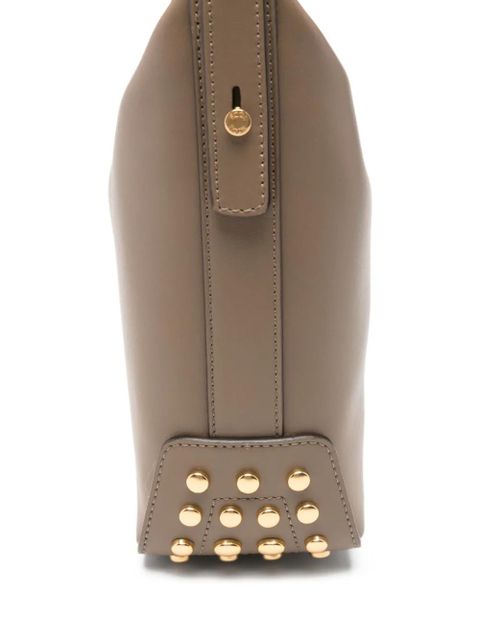 Tod's medium studded leather bucket bag - Brown