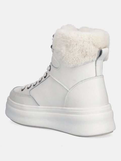 Blauer botki EMERY damskie kolor biały na platformie ocieplone F5EMERY01/LEA