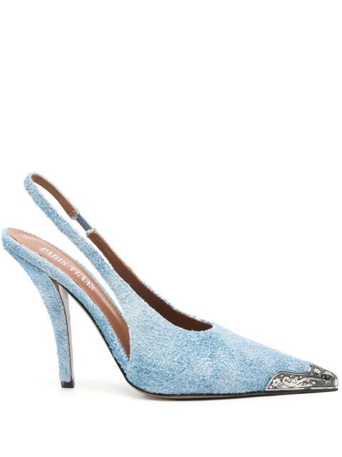 Paris Texas 105mm Jessica Western pumps - Blue - zdjęcie produktu nr 1