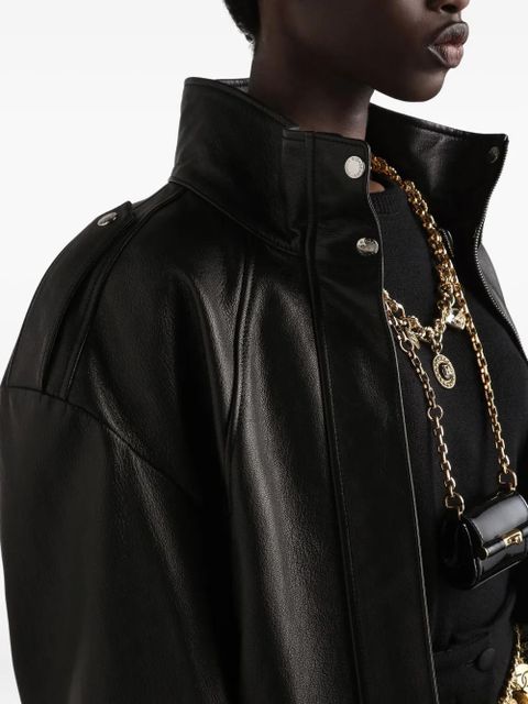 Dolce & Gabbana biker-style leather jacket - Black