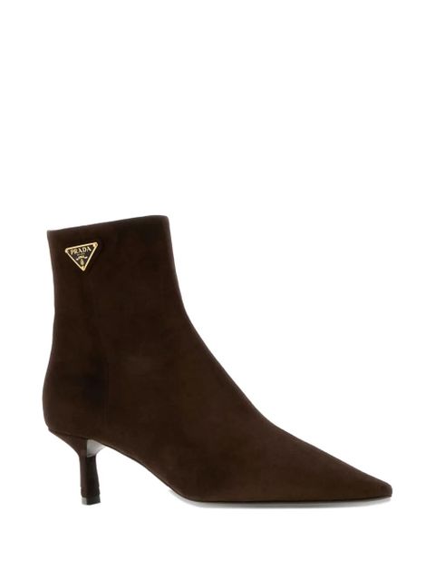 Prada 50mm logo-triangle boots - Brown - zdjęcie produktu nr 2