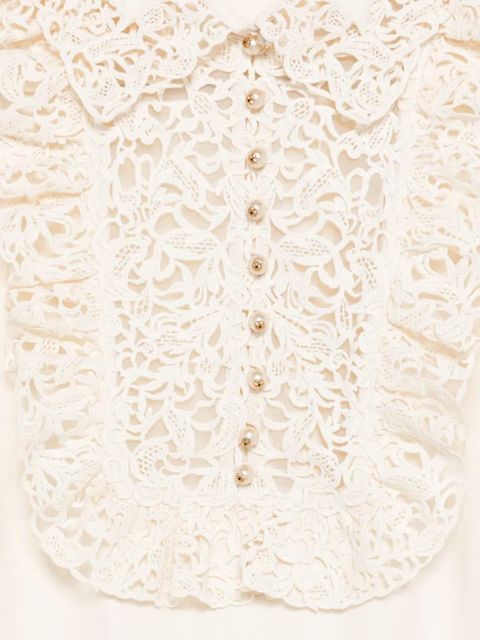ZIMMERMANN ruffle-trim mini dress - Neutrals