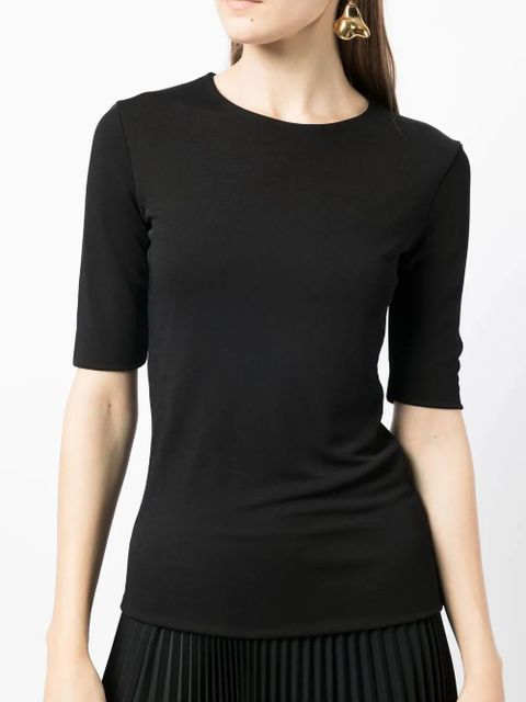 Jil Sander round neck short-sleeved T-shirt - Black