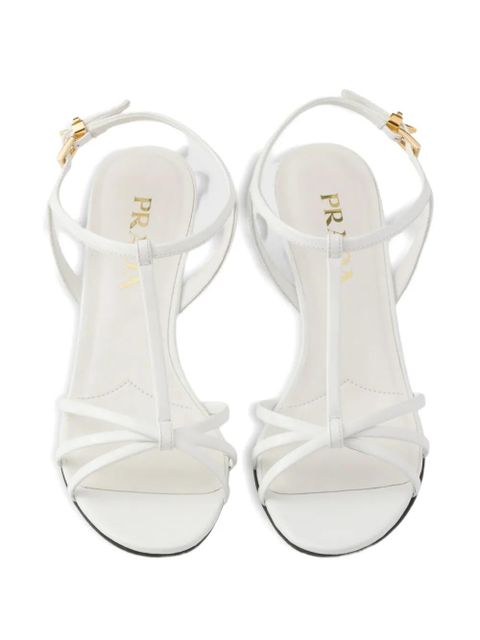 Prada patent leather sandals - White