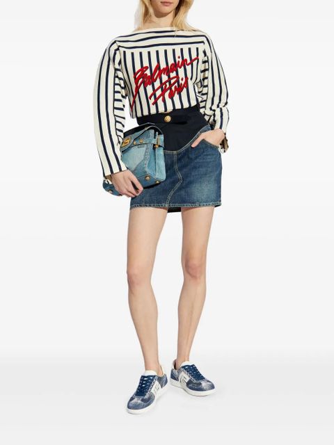 Balmain denim mini skirt - Blue