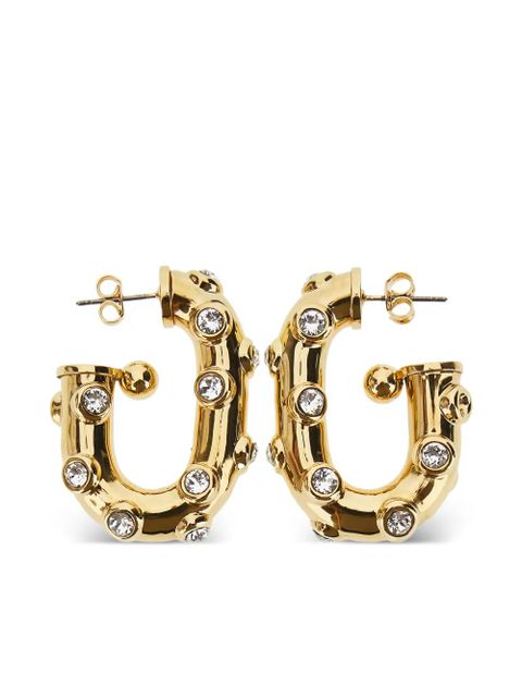 Rabanne crystal chunky hoop earrings - Gold - zdjęcie produktu nr 2