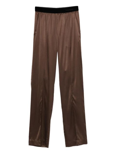 TOM FORD logo-embroidered trousers - Brown - zdjęcie produktu nr 1