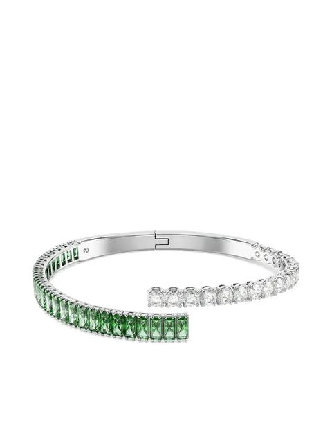 Swarovski Matrix emerald-stone white-stone bracelet - Silver - zdjęcie produktu nr 1
