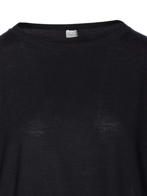 TOTEME crew-neck short-sleeves T-shirt - Black