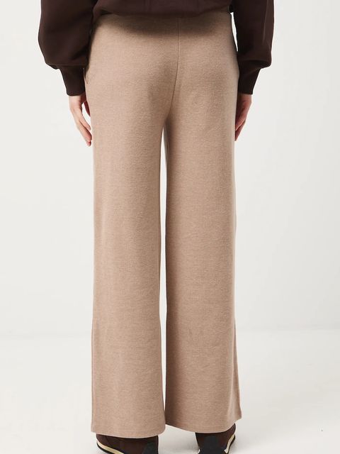 Medicine spodnie dresowe damskie kolor beżowy melanżowe