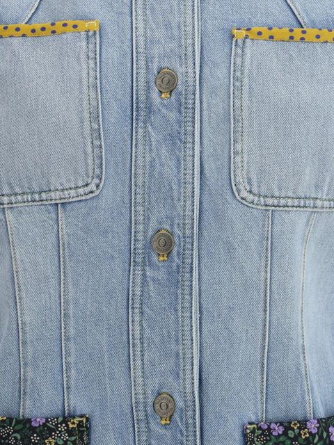 Valentino Garavani embroidered denim jacket - Blue