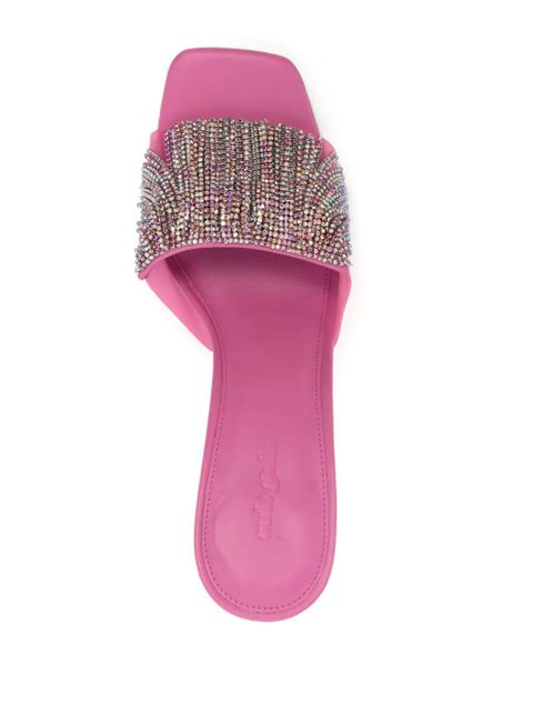 Cult Gaia 120mm crystal-embellished open-toe mules - Pink - zdjęcie produktu nr 2