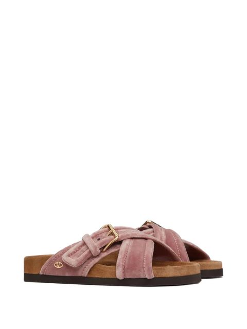 Valentino Garavani 30mm Fussfriend velvet sandals - Pink - zdjęcie produktu nr 2