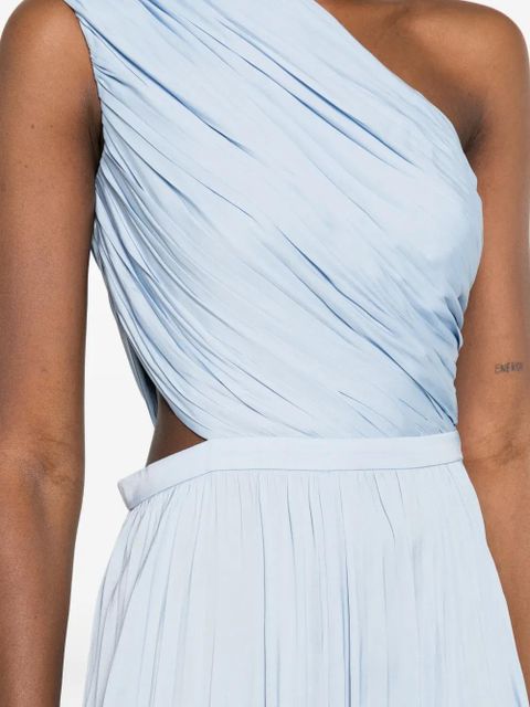 Maje cut-out one-shoulder midi dress - Blue