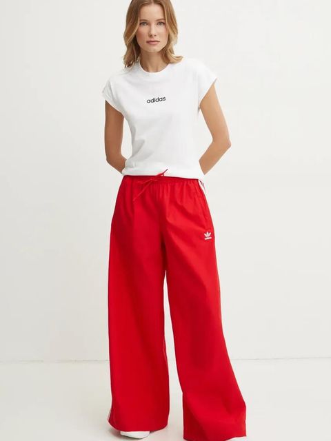 adidas Originals spodnie dresowe OVERSIZED TP kolor czerwony z aplikacją JD3388 - zdjęcie produktu nr 2