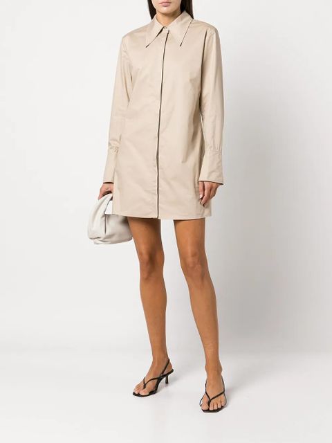 ANINE BING Tiffany cotton shirt dress - Neutrals - zdjęcie produktu nr 2