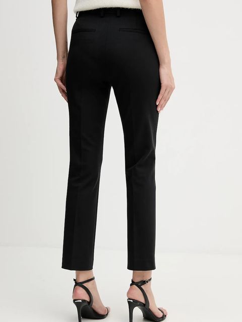 Tommy Hilfiger spodnie damskie kolor czarny dopasowane medium waist WW0WW48350 - zdjęcie produktu nr 2