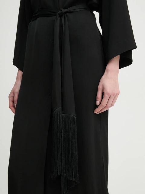 ISABELLE BLANCHE sukienka kolor czarny midi rozkloszowana IS25SS-A120-T011