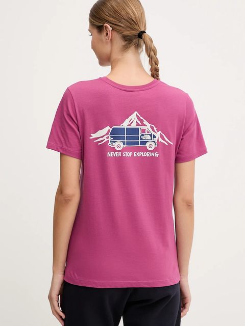 The North Face t-shirt Outdoor Graphic damski kolor różowy NF0A8C226EO1 - zdjęcie produktu nr 1