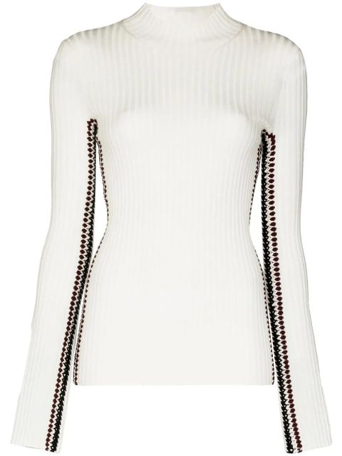 Chloé crochet-trim jumper - White - zdjęcie produktu nr 1