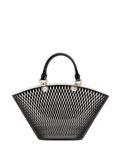TOM FORD laser-cut patent-leather tote bag - Black - zdjęcie produktu nr 1