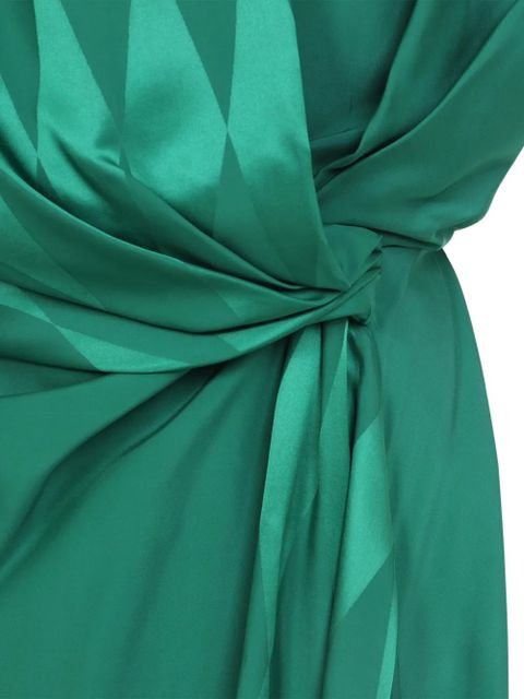 Versace twist-detail silk dress - Green