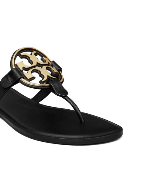 Tory Burch Miller logo thong sandals - Black