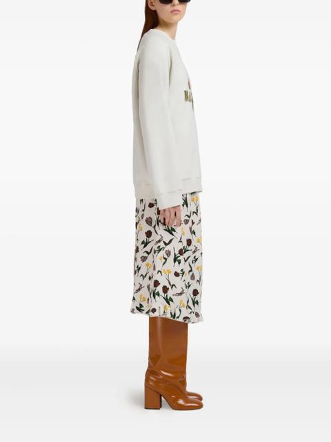 Marni floral-print sweatshirt - White