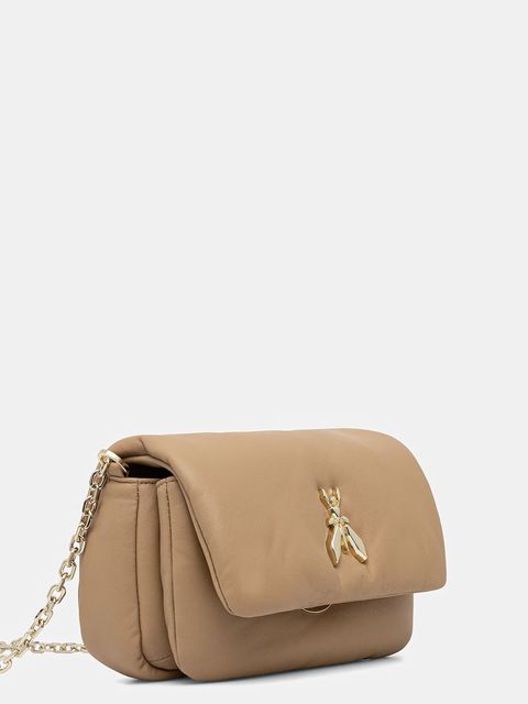 Patrizia Pepe torebka skórzana kolor beżowy 8B0219 L113