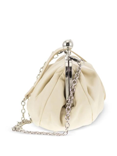 Weekend Max Mara chain leather clutch bag - Neutrals