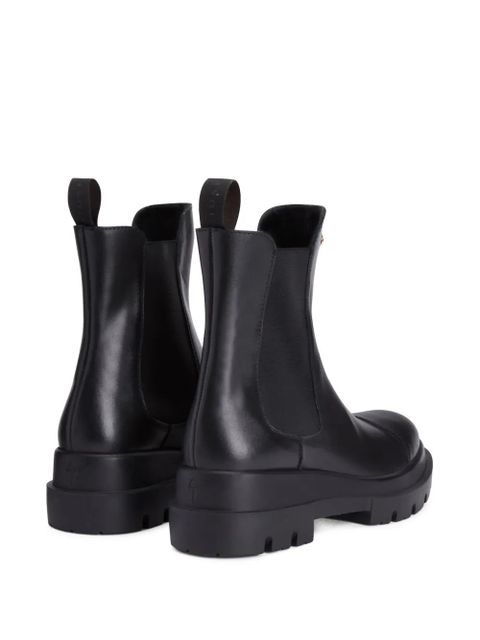 Giuseppe Zanotti Tankie Beatle logo-plaque boots - Black