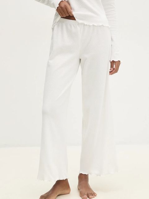 Answear Lab piżama bawełniana kolor beżowy bawełniana