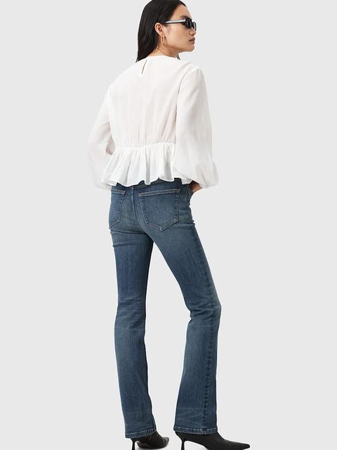 AllSaints jeansy HALDAN damskie medium waist W008ED