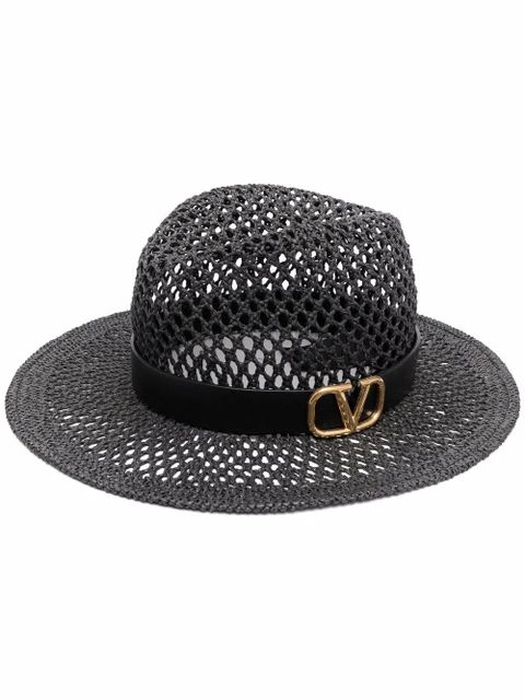 Valentino Garavani VLogo Signature woven hat - Black