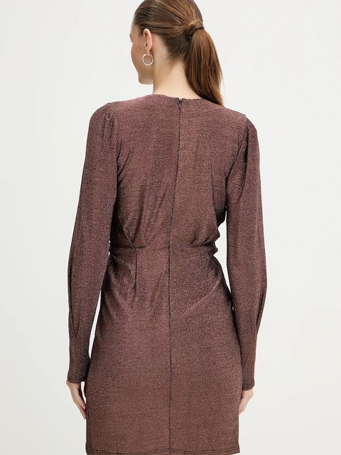 Morgan sukienka kolor brązowy mini dopasowana RNINO