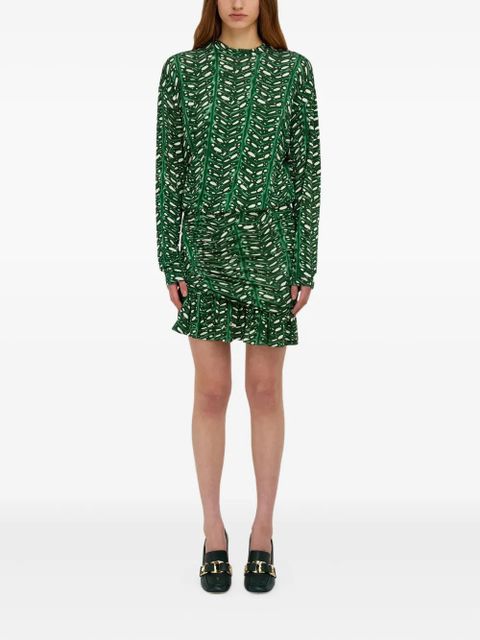 Ferragamo printed mini dress - Green