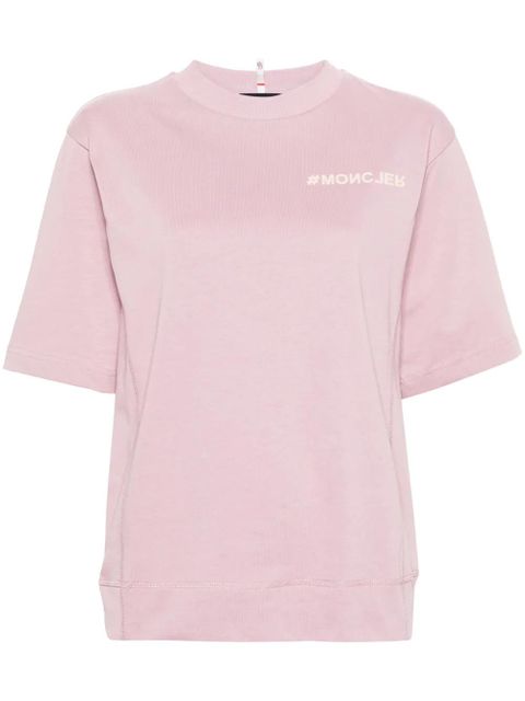 Moncler Grenoble logo-appliqué cotton T-shirt - Pink - zdjęcie produktu nr 1