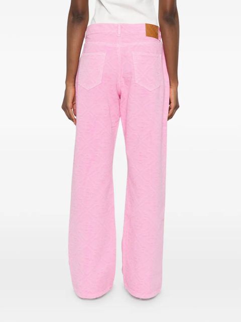 Casablanca monogram straight jeans - Pink