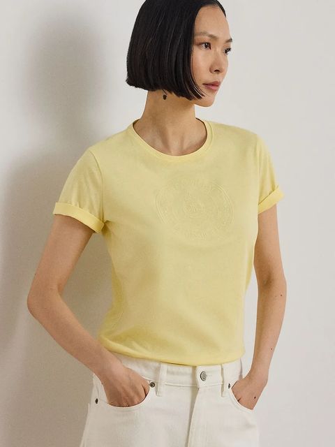 Lauren Ralph Lauren T-shirt basic damski bawełniany - zdjęcie produktu nr 1