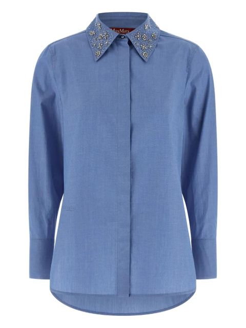 Max Mara Staffa crystal-appliqué shirt - Blue - zdjęcie produktu nr 1