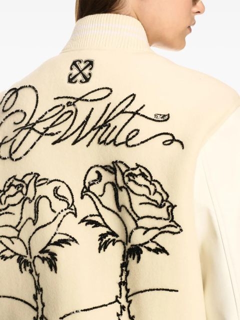 Off-White Rose Valley bomber jacket - Neutrals