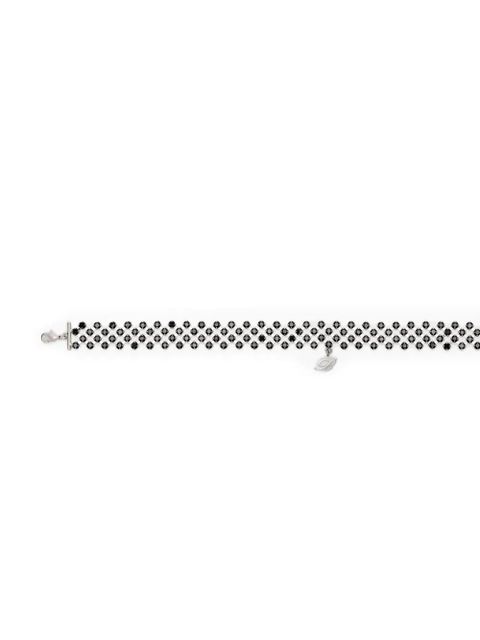 Blumarine strass chain choker - Silver