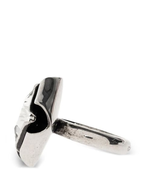 Givenchy crystal-embellished geometric ring - Silver