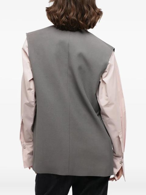 Jil Sander cotton sleeveless vest - Grey - zdjęcie produktu nr 2