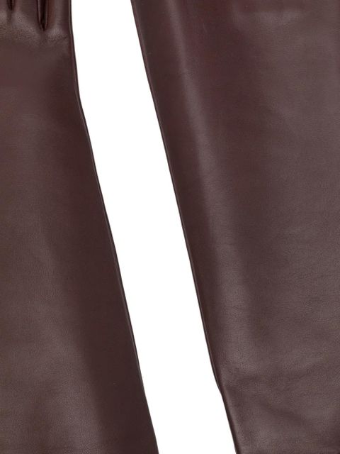 Saint Laurent leather gloves - Brown